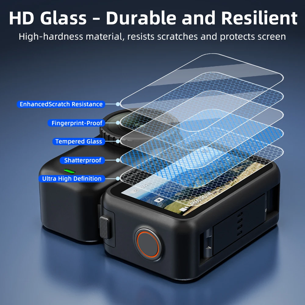 Flymile Pellicola salvaschermo per fotocamera DJI OSMO NANO Pellicola in vetro temperato Accessori Protezione schermo Anti-scrach Anti-bolle