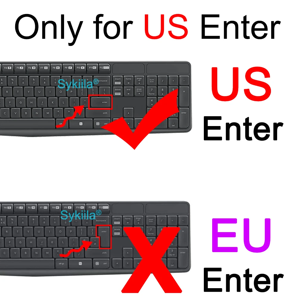 Keyboard Cover for Logitech MK235 K235 MK315 K375S 2019 2020 Wireless Black Clear Transparent Silicone Skin Case Protective