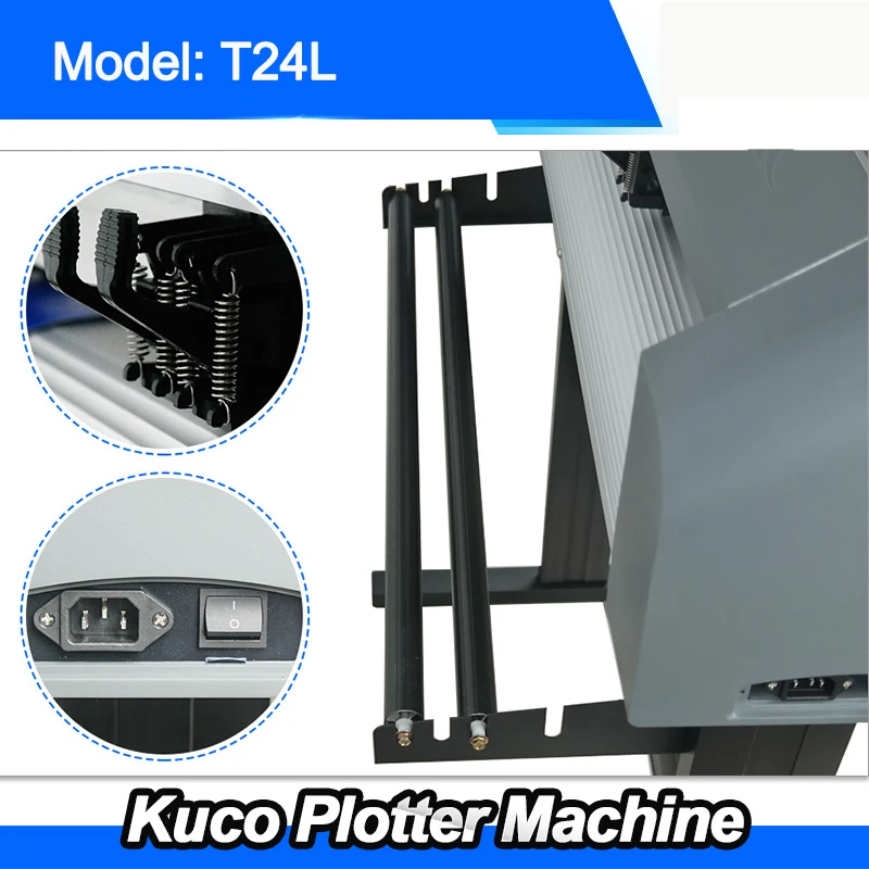 T-24L Portable Electric Cutting Machine Multifunctional 24 Inches Vinyl Cartoon Sticker T-Shirt Plotter Scrapbooking Tools 220 V