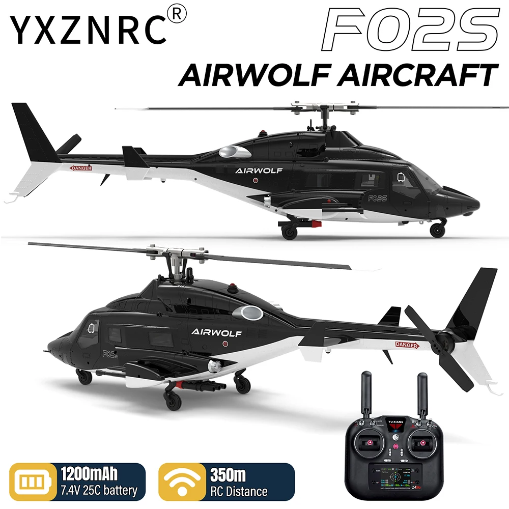 NEW YUXIANG RC Helicopte Airwolf 1:34 Scale 9CH Plane GPS Dual Brushless Motor Optical Flow Positioning Remote Control Aircraft