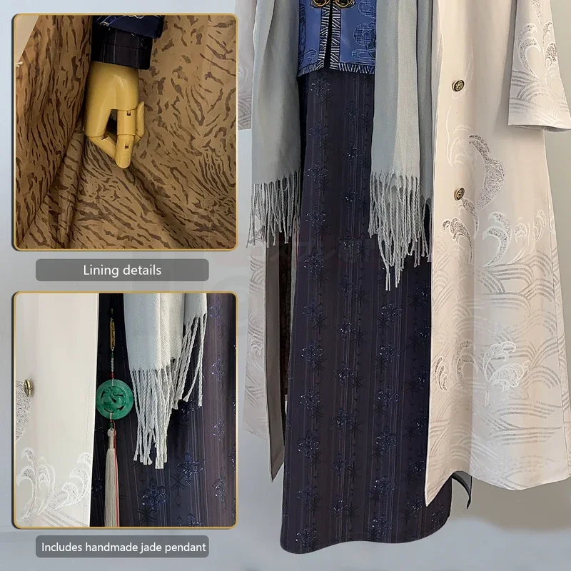 FC6HOLOUN دموع ثيميس لعبة ماريوس تأثيري حلي الملك معطف تانغ البدلة وشاح تنورة طويلة القرط الزي الرقيق عيد الميلاد @ FC8!