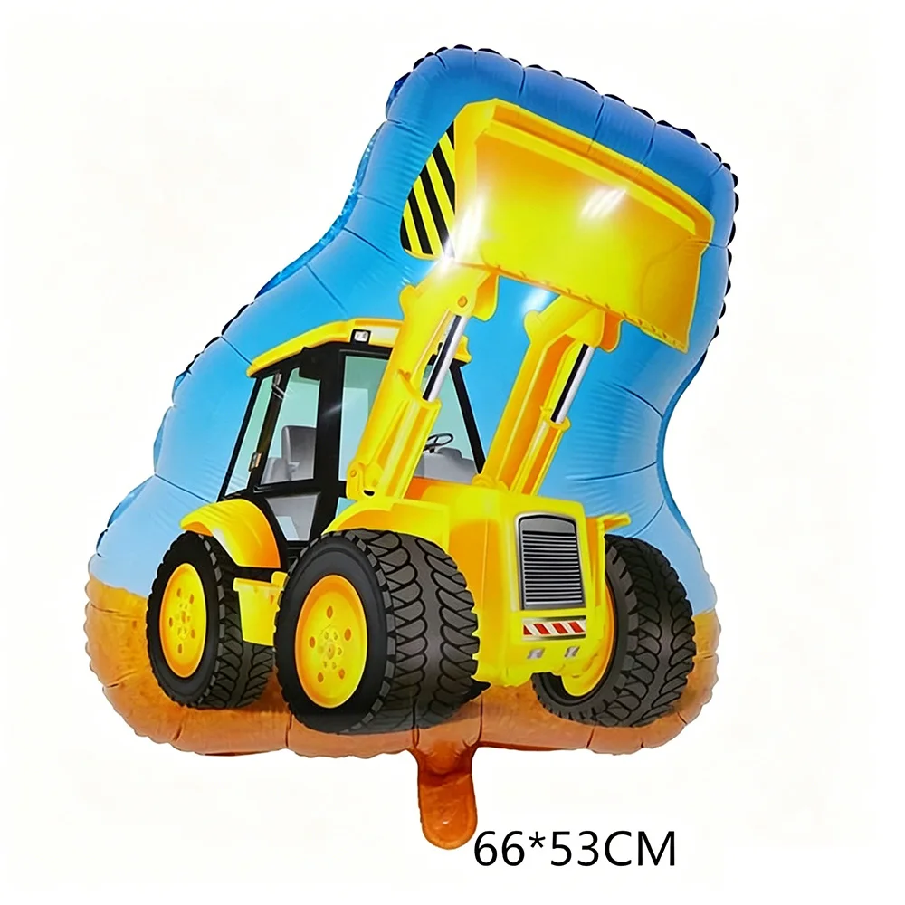 Excavator Crane Tractor Foil Balloon Kit Construction Project Birthday Party Decoration Boy's Birthday Baby Shower Party Supplie - view 3
