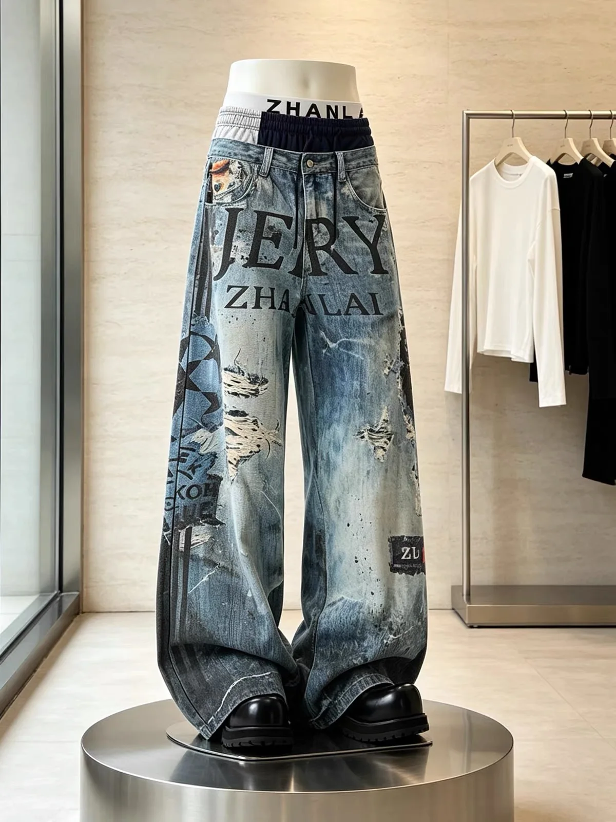 3D Digital Print Wide Leg Pants Women's Loose Fit Casual Floor Length Trousers Comfortable Loose Hanging Style Autumn New Arr...