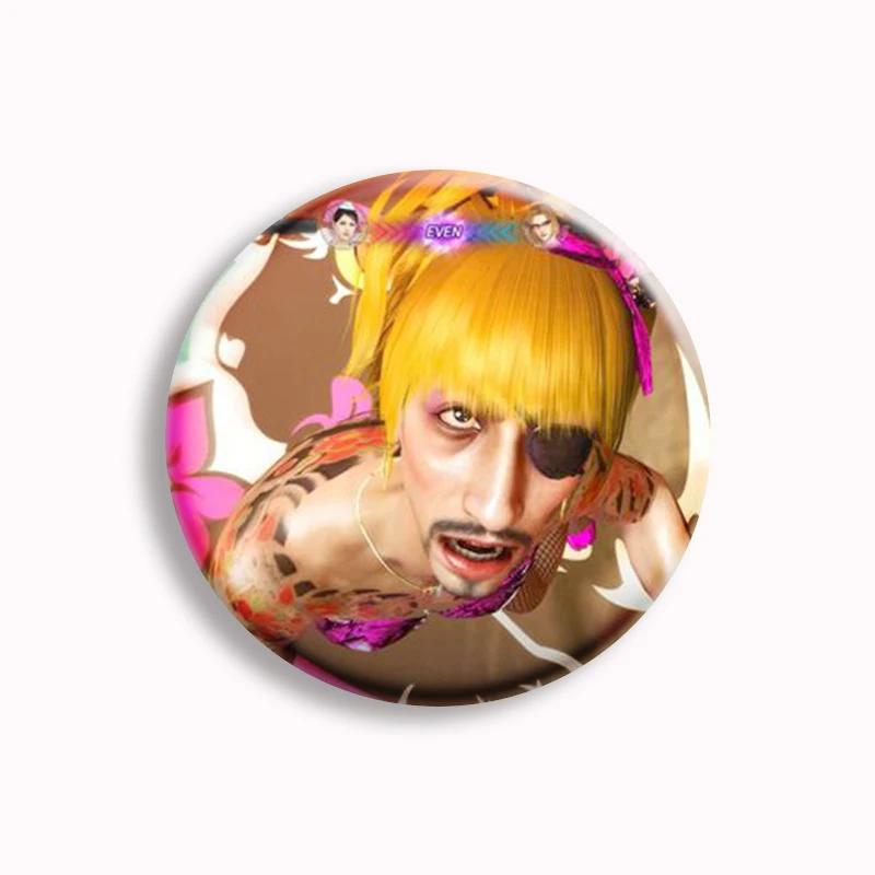 Yakuza Goro Majima Cartoon Soft Button Pin Majima Construction Vintage Brooch Badge Backpack Decor Gamer Collect Friends Gifts