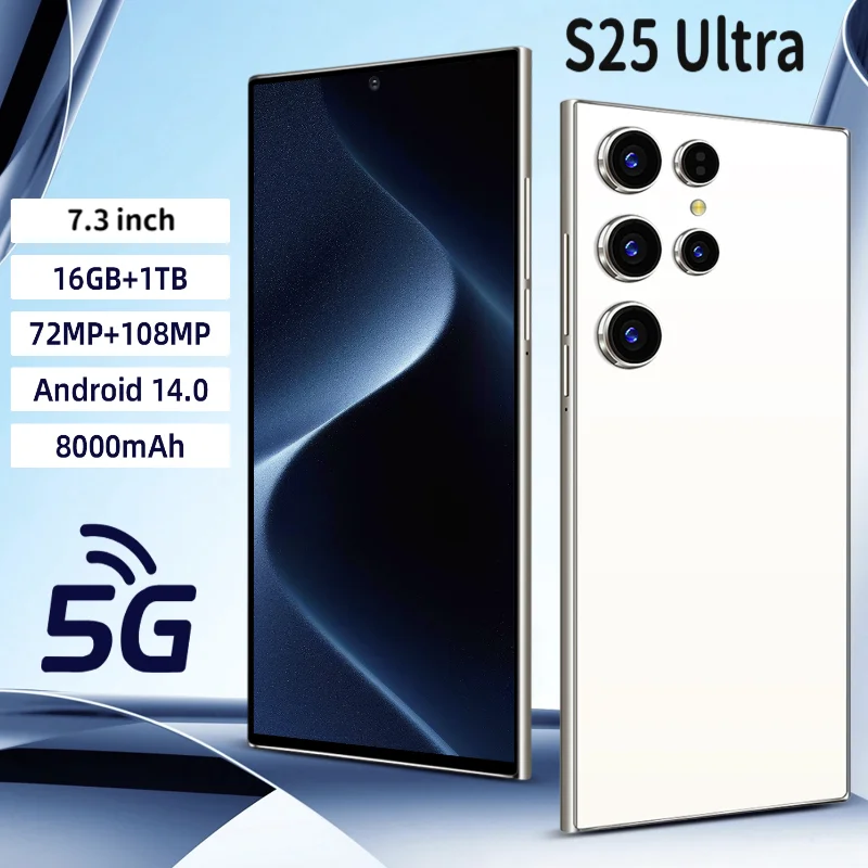 

HOT 2025 new S25 Ultra original intelligent 5G dual card dual standby Android 14 system global version 8000mAh battery