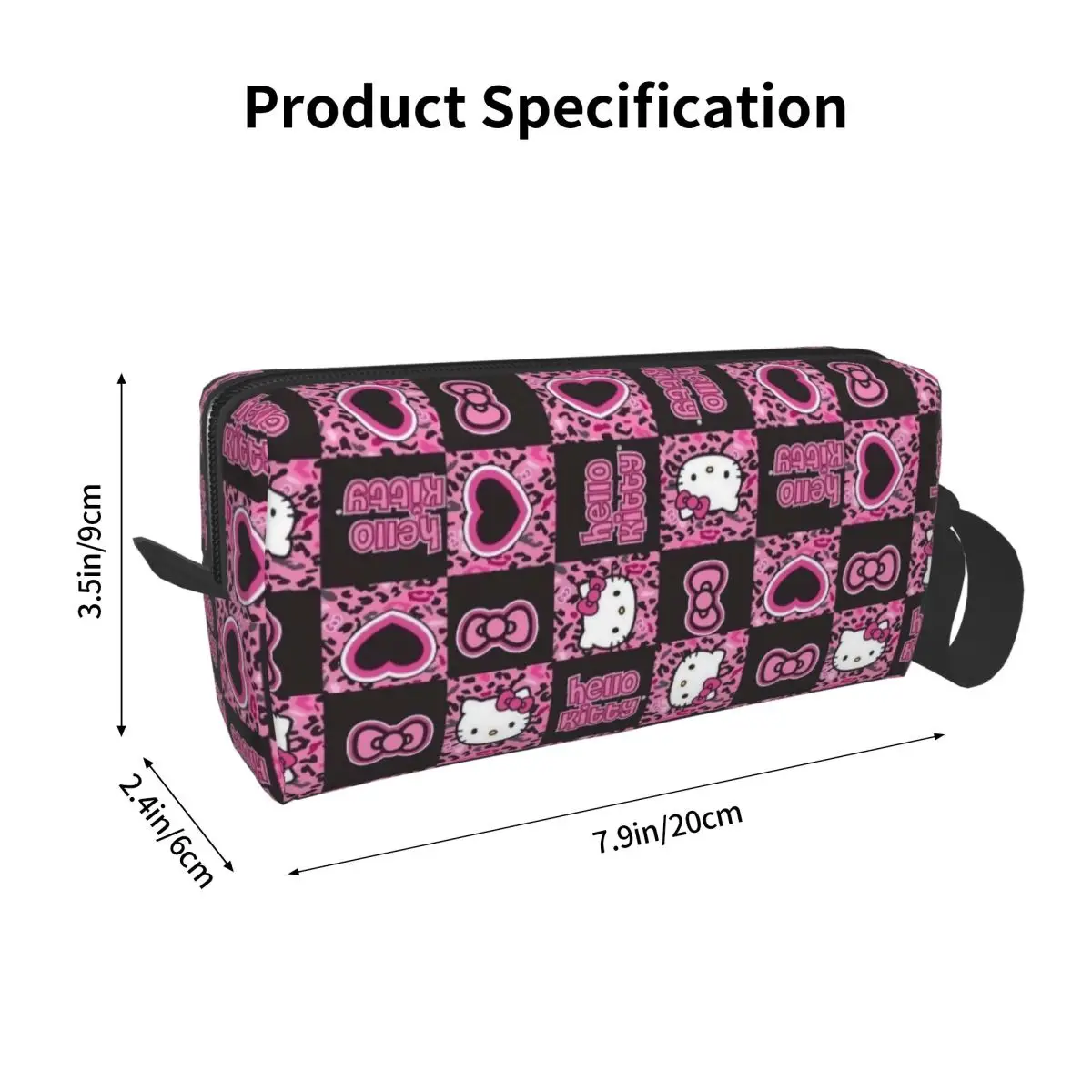 Hello Kitty Cartoon Makeup Bags Kawaii Large Capacity Cosmetic Bag Trend Travel Pouch for Purse Storage