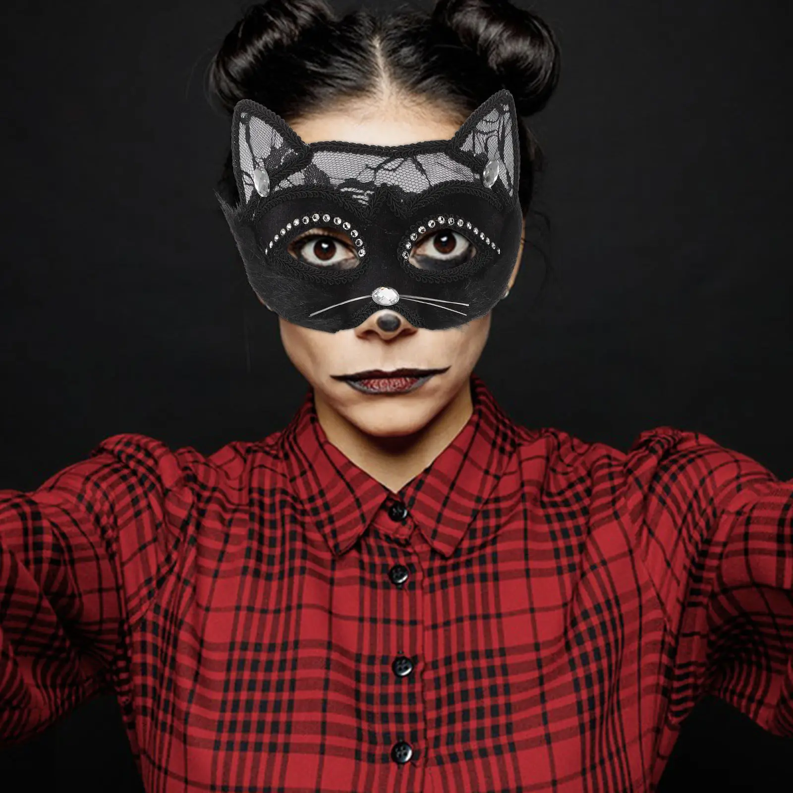 

2 шт. маски кошки для женщин, костюмы на Хэллоуин, маски для косплея, полумаски для маскарада от Bastuhangcc