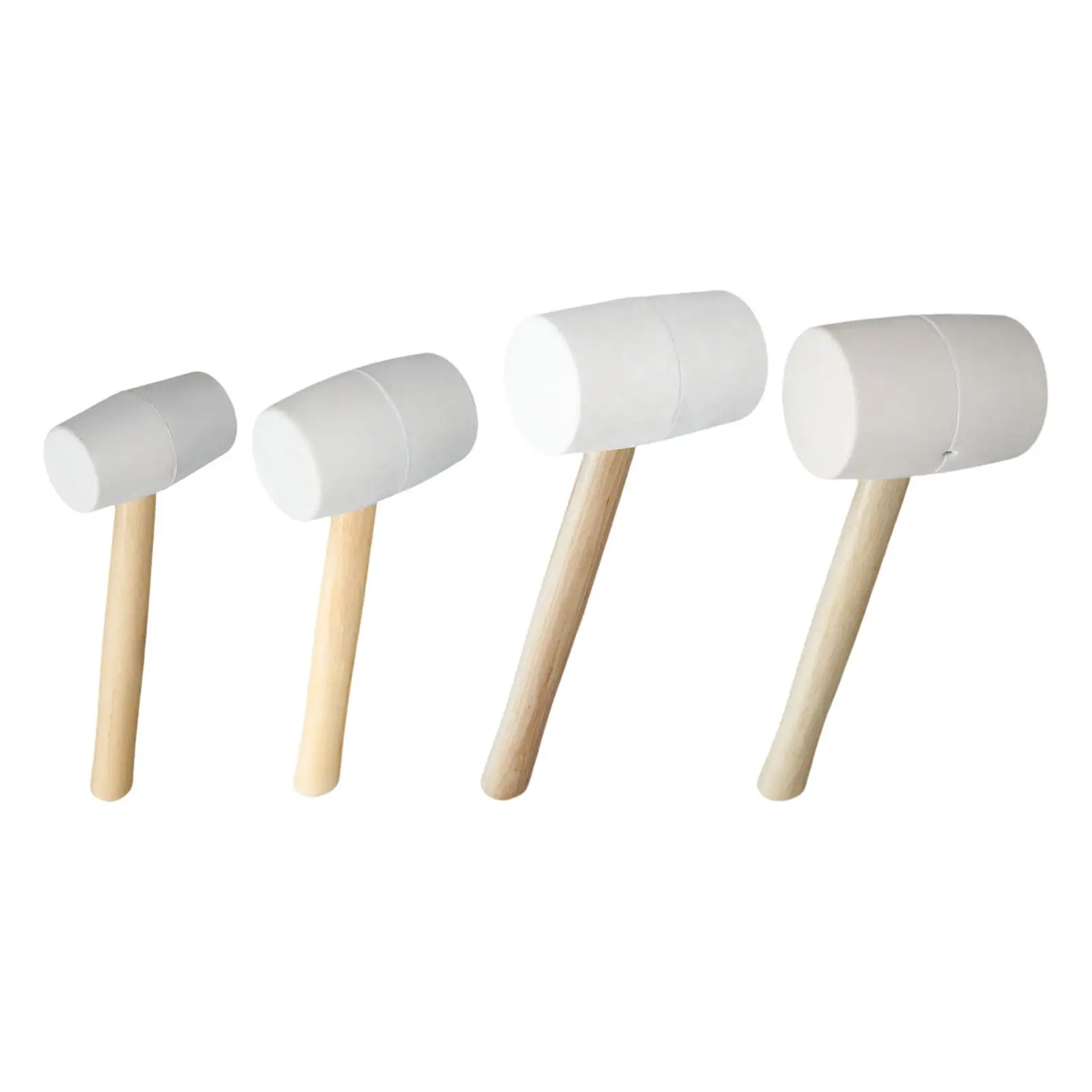 Rubber mallet with white rubber head, comfortable rubber hammer for woodworking,