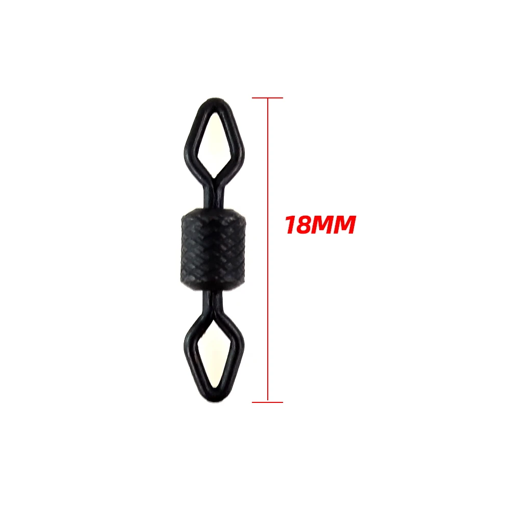 20pcs Carp Fishing Quick Change Swivels For Fishing Long Body High Speed Swivel Snaps Fishing Terminal Tackle AE047