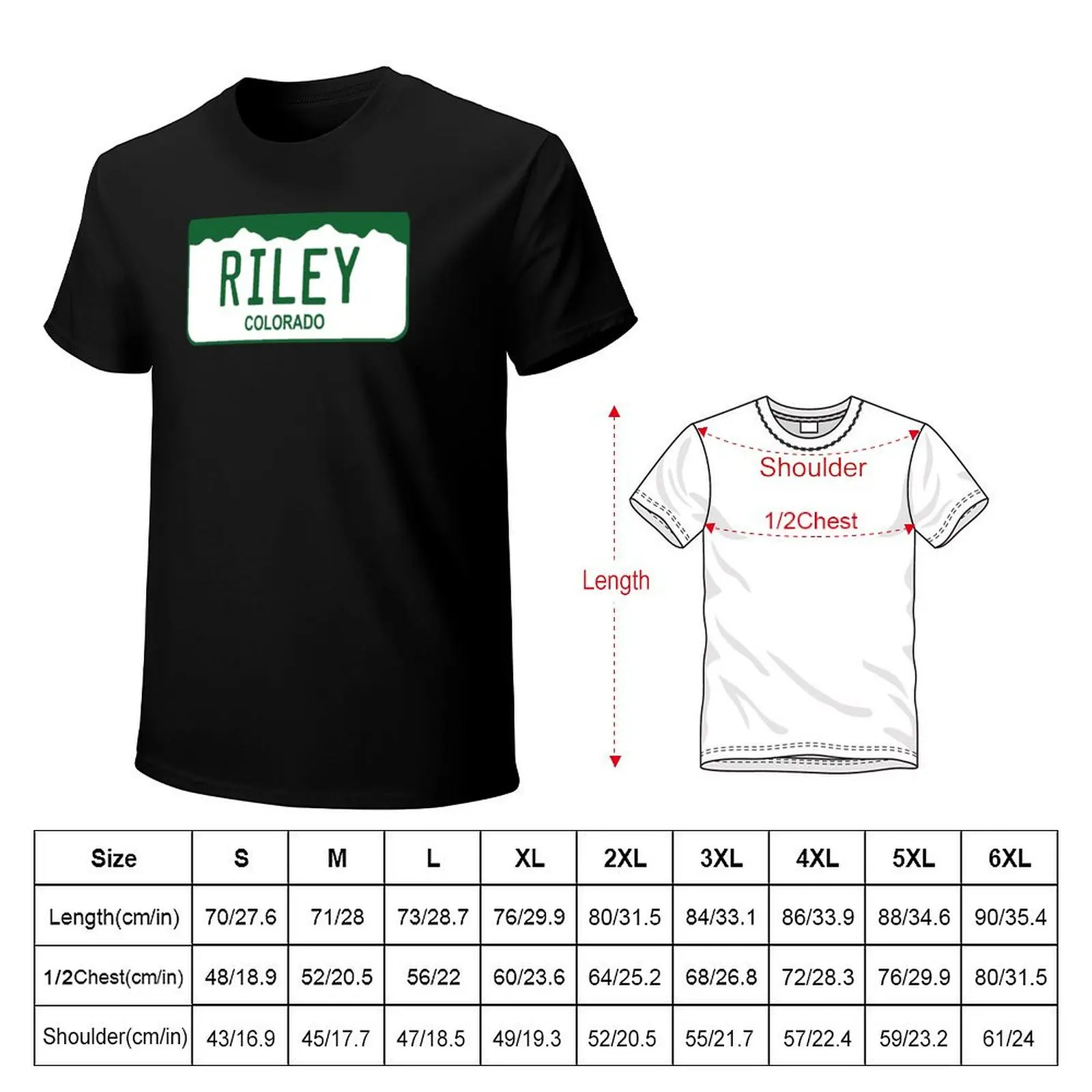 Colorado License Plate - Riley T-Shirt printed t shirts for man T-Shirt