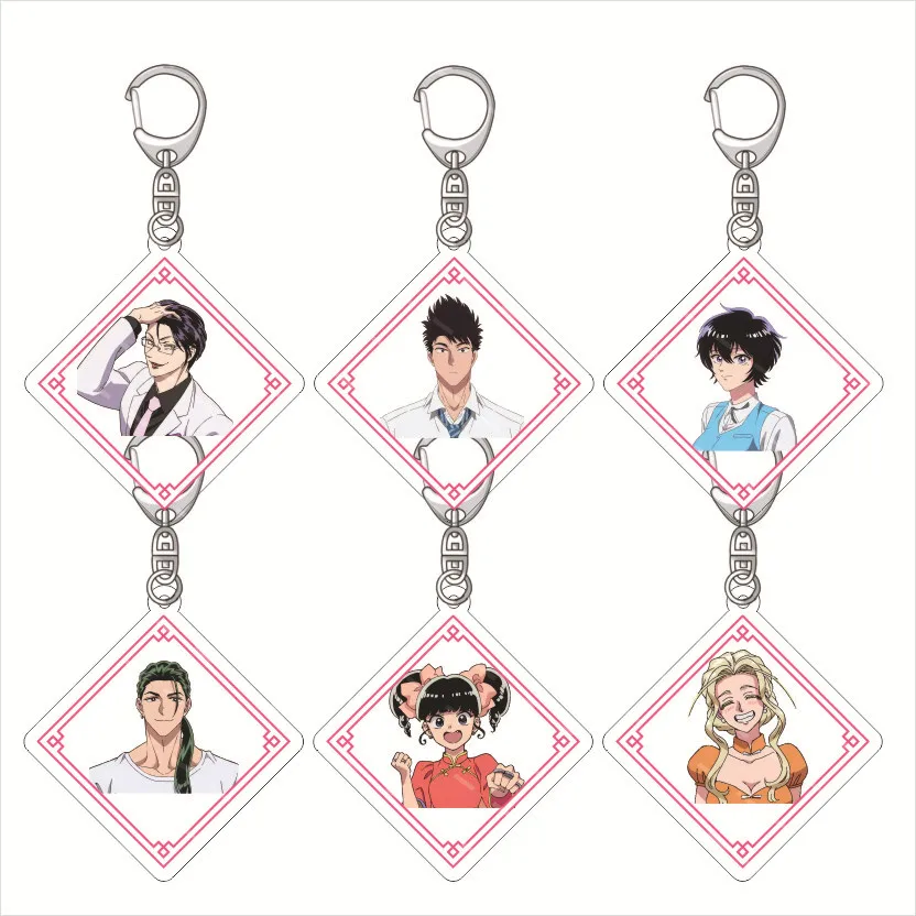 Kowloon Generic Romance Anime Acrylic Fun Keychain Animation Related Products Key Chain Bag Charms Llavero Kingring Girls Gift