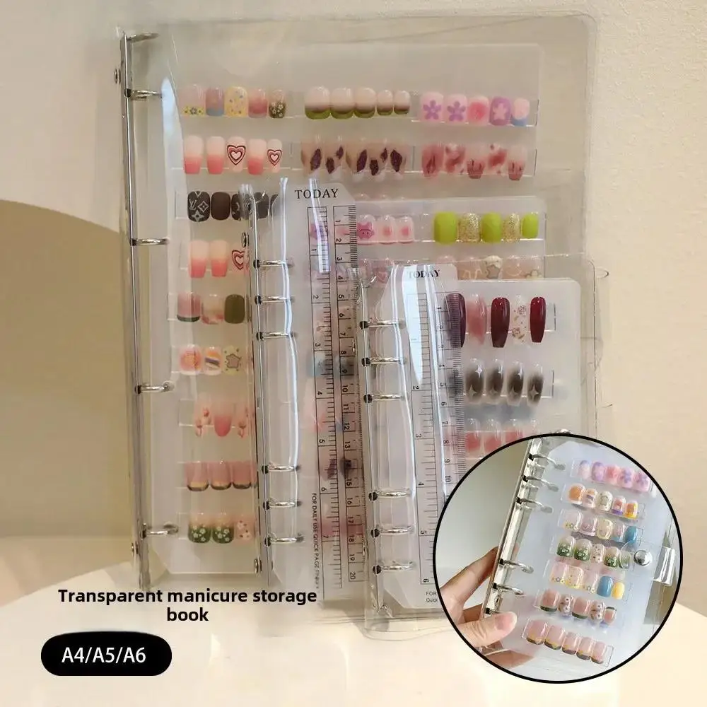 Large Capacity Nail Art Piece Storage Book Exhibition Photo Album Card Clip Display Board DIY Simple Album Storage Book