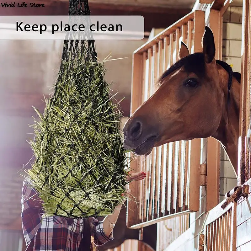 

Haylage Net Durable Horse Care Products Small Holed Hay Net Haynet Equipment Slow Feed Hay Feeder Net Bags For Horse