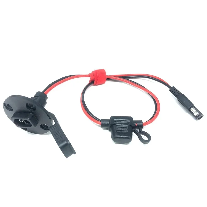 

DIY SAE Socket Sidewall Port Waterproof SAE Quick Connect Solar Panel Mount 16AWG SAE Cable for Solar Generator Battery Charger