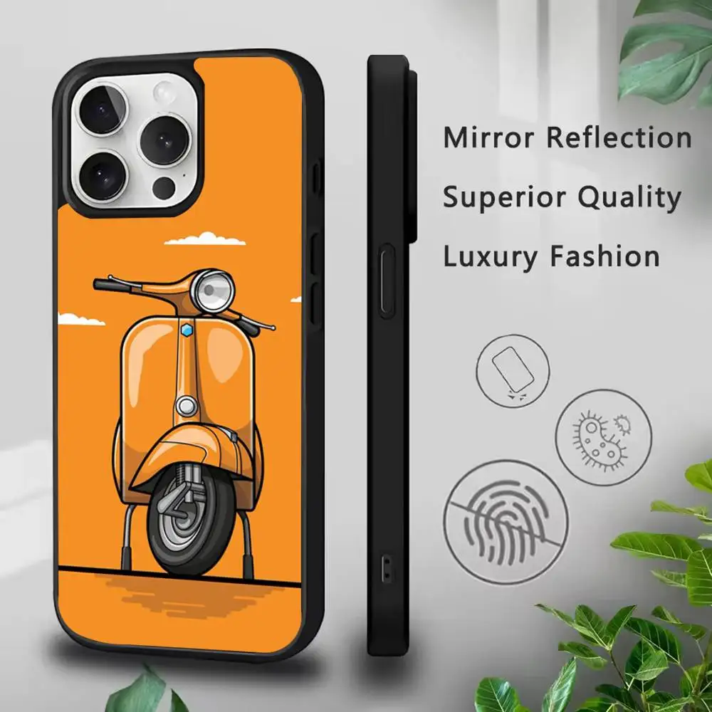 حافظة هاتف V-VespaS-ES S-Scooter لهاتف آيفون 17,16,15,Pro,Max,Air,14,Plus,13,12,11 Magesafe غطاء شحن لاسلكي