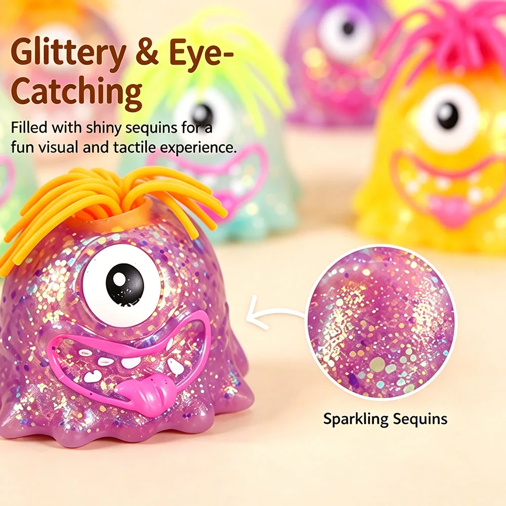 Kawaii Maltose Monster Squishy Silicone Squeeze Anxiety Vent Aesthetic Room Desk Decor Ornament Surprise Party Favor Prop view 6