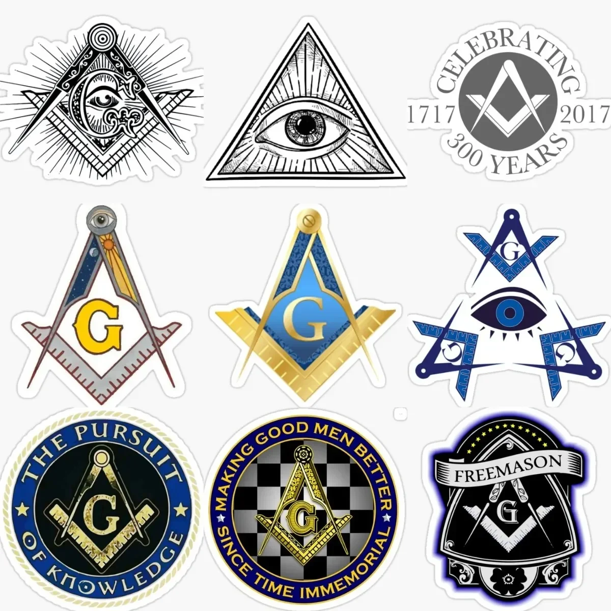 

Freemasons The Eye of God Sticker for Decorate Camper Car Window Truck Bicycle Van Wall Glass Helmet Fridge Decal Accessories