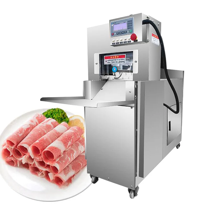 

Stainless Steel Frozen Meat Slicer Mutton Roll CNC Double Cut Lamb Roll Machine Lamb Beef Cutting Machine