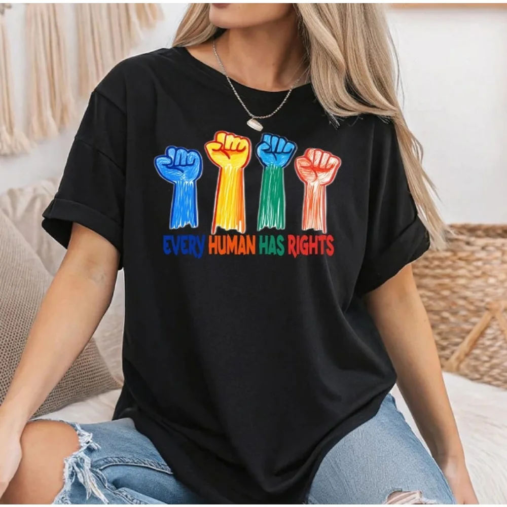 Equality Tee Human Rights T-shirt Justice Outfit  y2k clothes women t shirt