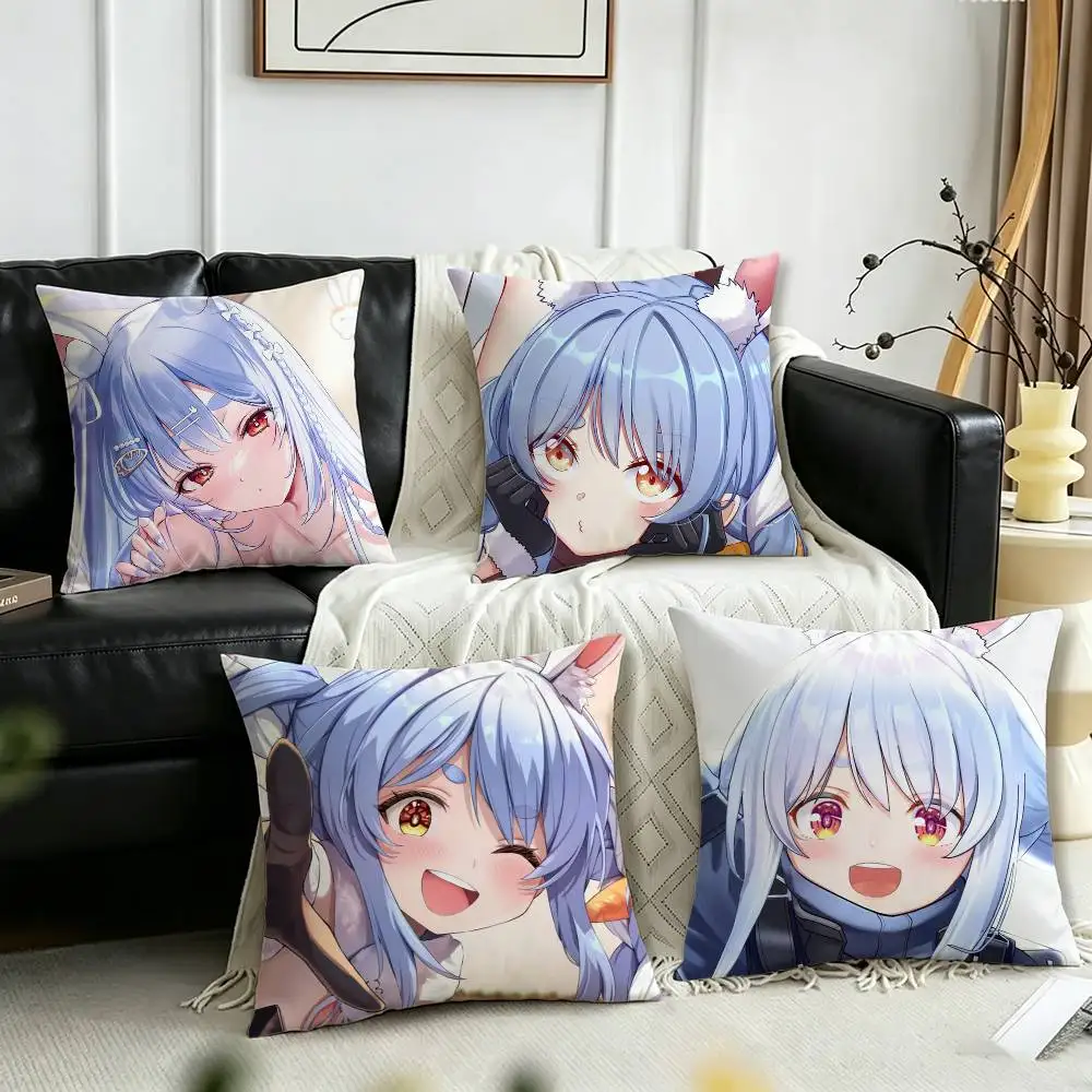 

U-Usada Pekora Vtuber H-HololiveS Pillow Case Pattern Printed Pillowcase For Living Room Sofa Cushion Cover