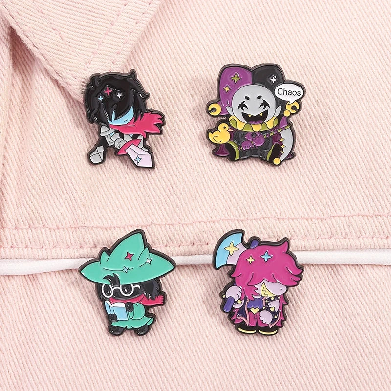 [Cute Enamel Pin]  New Fashion Deltarune Susie Kris Enamel Pins Cute Multi-Color Enamel Pin Accessories Gifts for Fans Friends