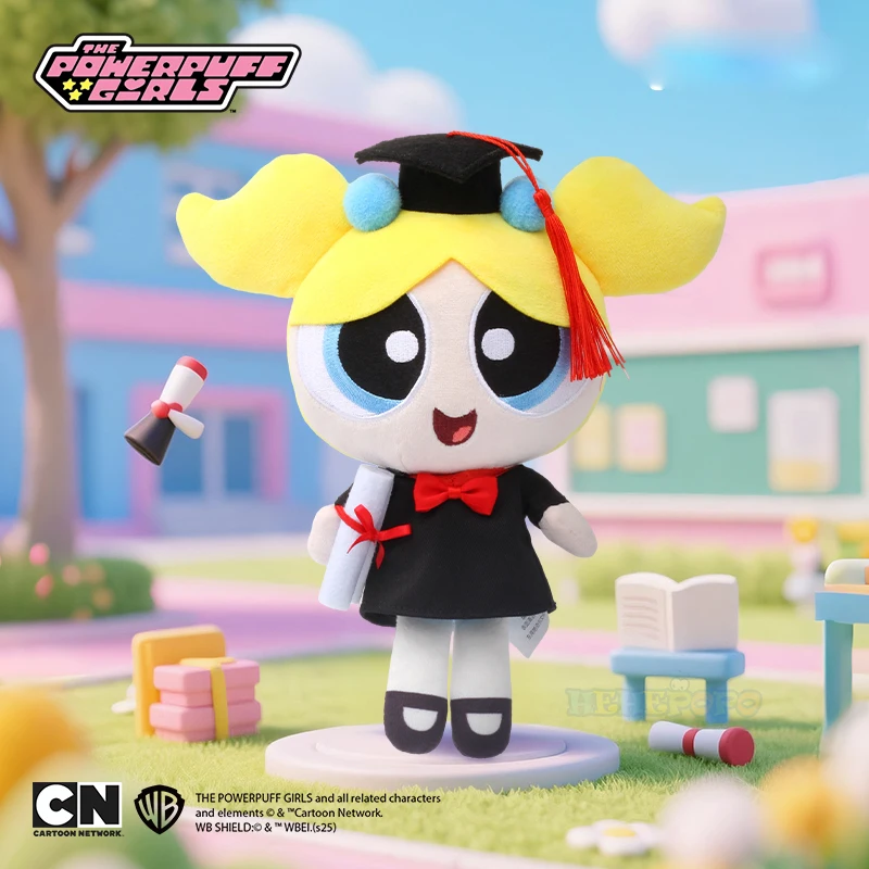 جديد 24 سنتيمتر الفتيات Powerpuff ألعاب من نسيج مخملي سلسلة الدكتوراه موسم التخرج هالوين هدية الكرتون فيلم شخصية دمية