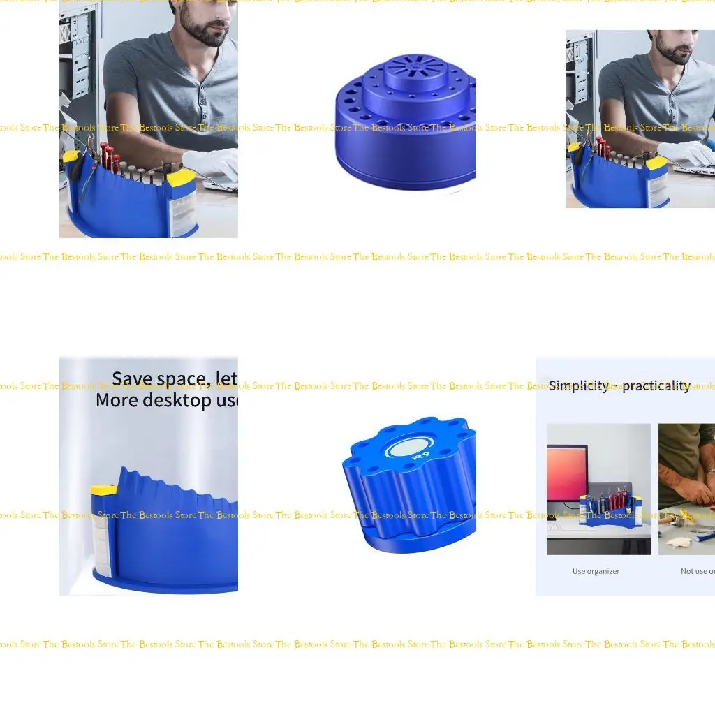 

12pf вращающиеся пластиковые организаторы рабочего стола для инструмента ремонта мобильных телефонов 360 градусов вращения