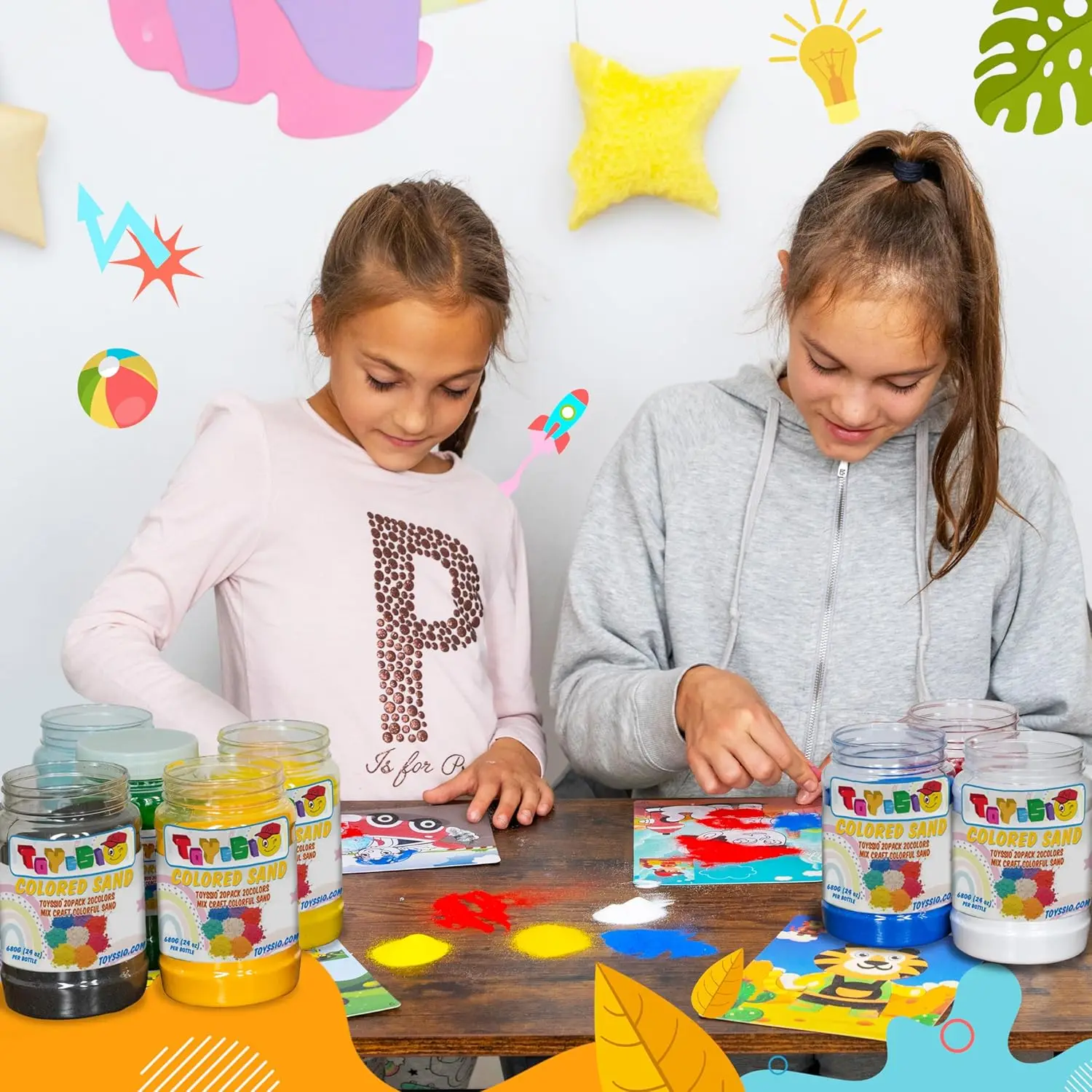 Sable d'art de sable coloré pour l'artisanat, artisanat, sable en vrac, sable en vrac, bac à sable, 20 couleurs: 30 artériels