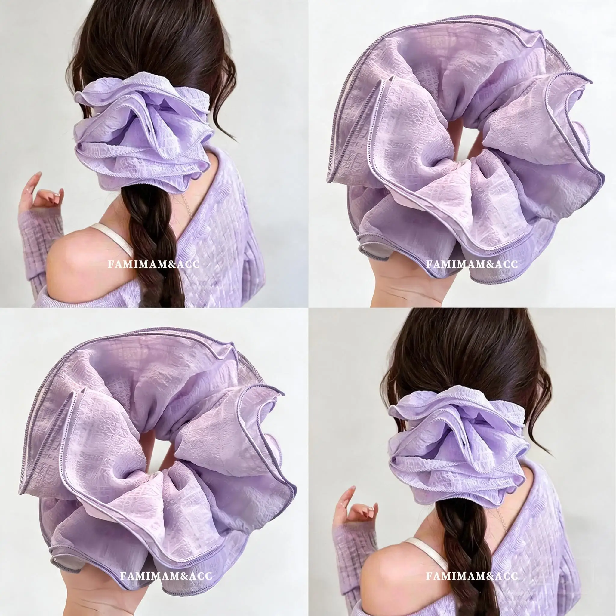 Travel Accessories Holder - Oversized 4 Layer Hair Scrunchies For