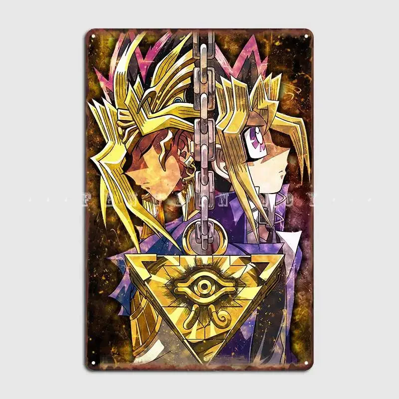 Yugioh Metal Plaque Poster Club Pub Garage Decoration Painting Décor Tin Sign Poster