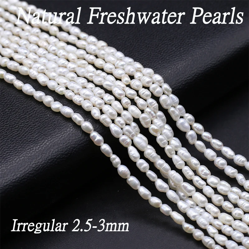 

2.5-3mm Real Natural Zhuji Freshwater Pearl Beads Loose White Pearl Bead for Jewelry Making Diy Necklace Bracelet Accessory