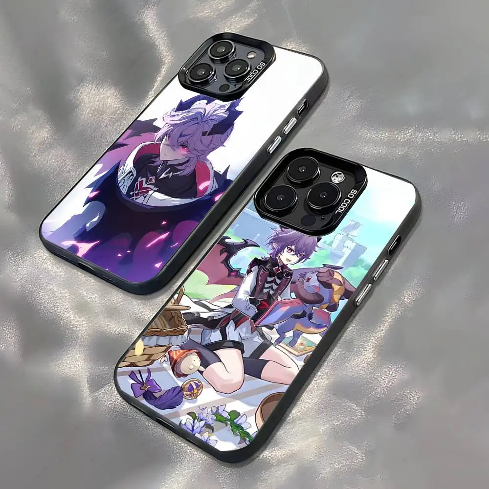 

G-Genshin Impact Durin For iPhone 17,16,15,14,13,12,11,Pro,MAX Black Candy Matte Cover