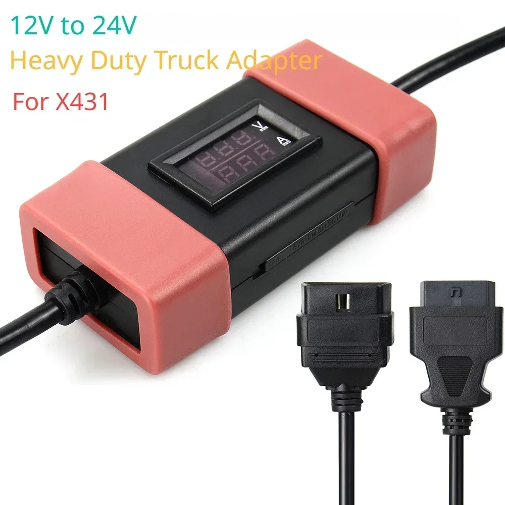 Newly OBD Adapter 24V To 12V for LAUNCH X431 Easydiag 3.0/2.0 for Heavy Duty Truck Converter Car Truck Adapter Original Shell A+