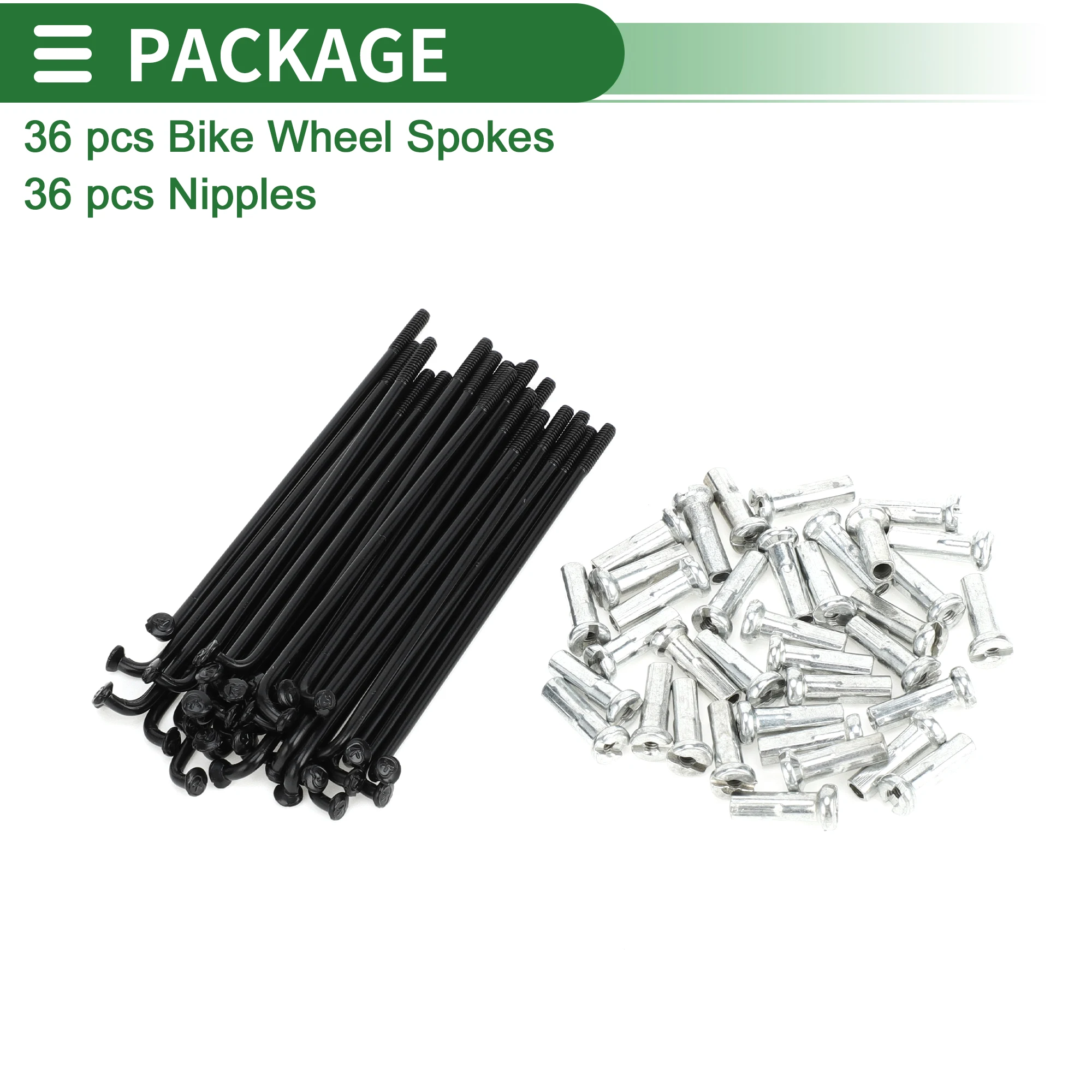 X Autohaux Fahrradspeichen Fahrrad-Radspeichen 14G 67mm 72mm 76mm 80mm 83mm 87mm 90mm 94mm 100mm 104mm 107mm Länge Kohlenstoffstahl – Detail 8