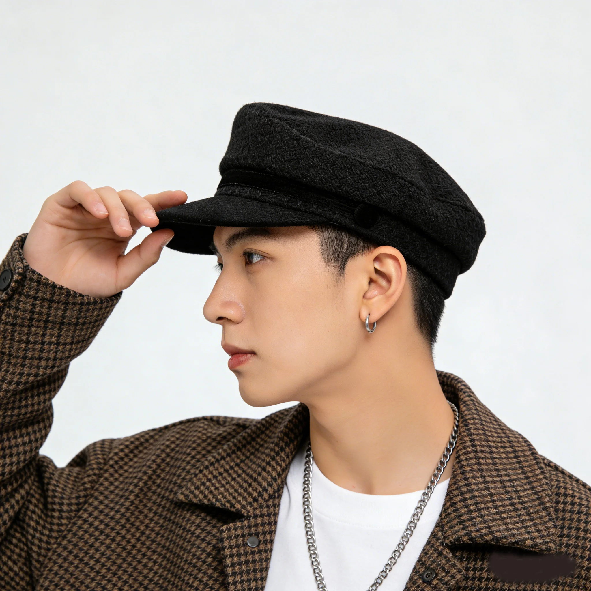 

Унисекс-кепка в японском и британском морском стиле – модная однотонная кепка с плоским верхом и козырьком для мужчин и женщин на каждый день