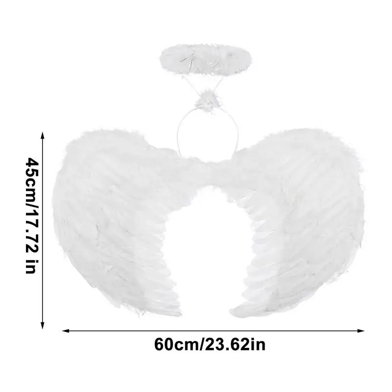 أجنحة الملاك ريشة بيضاء ، مجموعة زي تأثيري كرنفال ، عرض المرحلة حفلة تنكرية ، ملابس تنكرية ، والأزياء