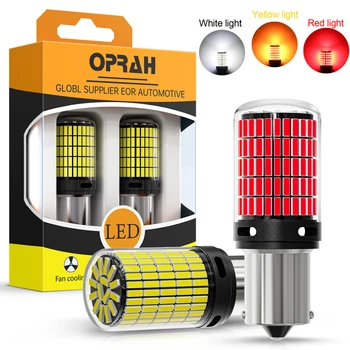 2 قطعة عالية الطاقة سيارة LED الزجاج ضوء 4014SMD Canbus 1156 BA15S BAU15S PY21W 1157 P21/5 واط بدوره مصباح إشارة 7440 W21W الذيل مؤشر