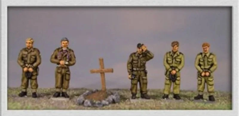 

1/72 Scale Diecast Resin Figure Model Kit WWII Funeral of Fallen British Soldier 5 Figures Unpainted