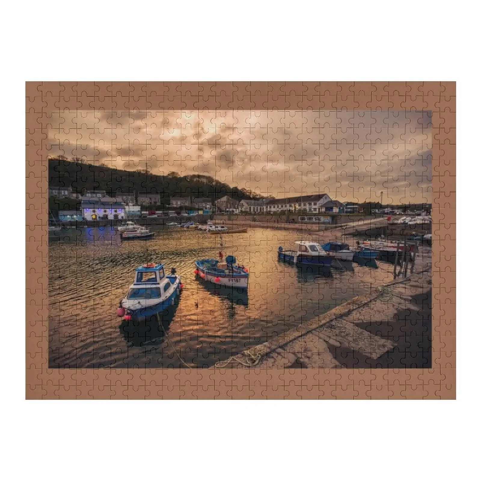 

Porthleven Dusk Jigsaw Puzzle Wooden Compositions For Children Personalised Puzzle