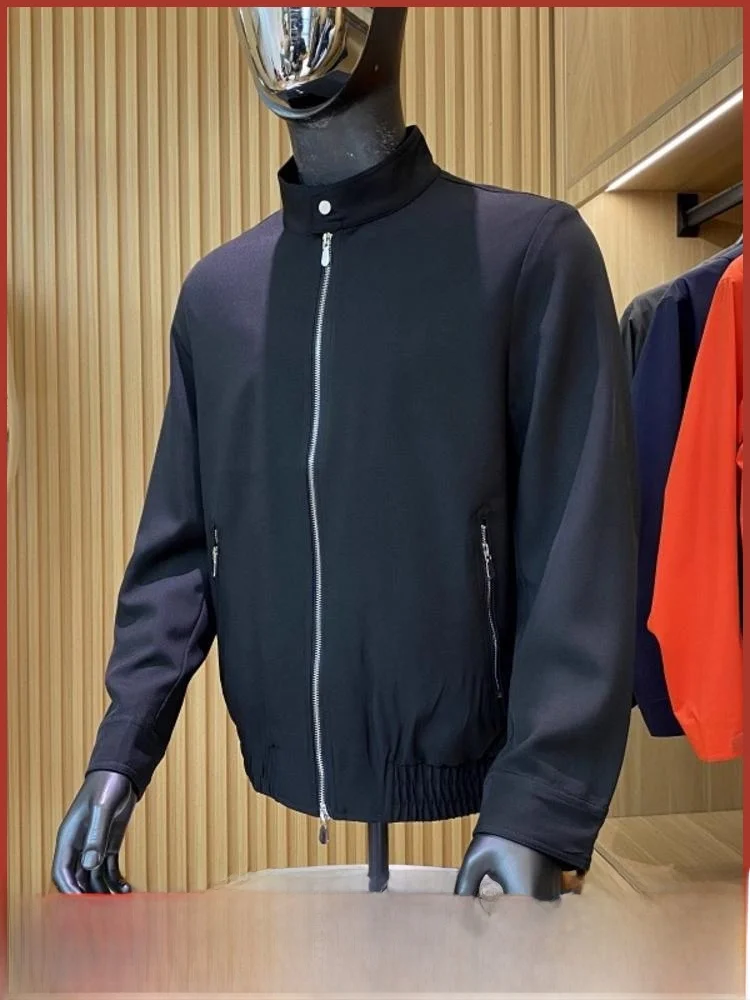 

Итальянская роскошная мужская деловая пригородная уличная куртка, новая осенняя коллекция, рекламная молния, украшенная 3D по индивидуальному заказу