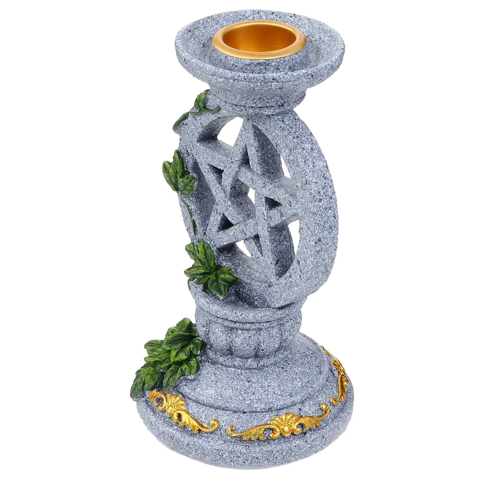 

1Pcs Pentacle Stand Retro Holder for Indoor Outdoor Home Tabletop Decoration Tabletop Candlestick