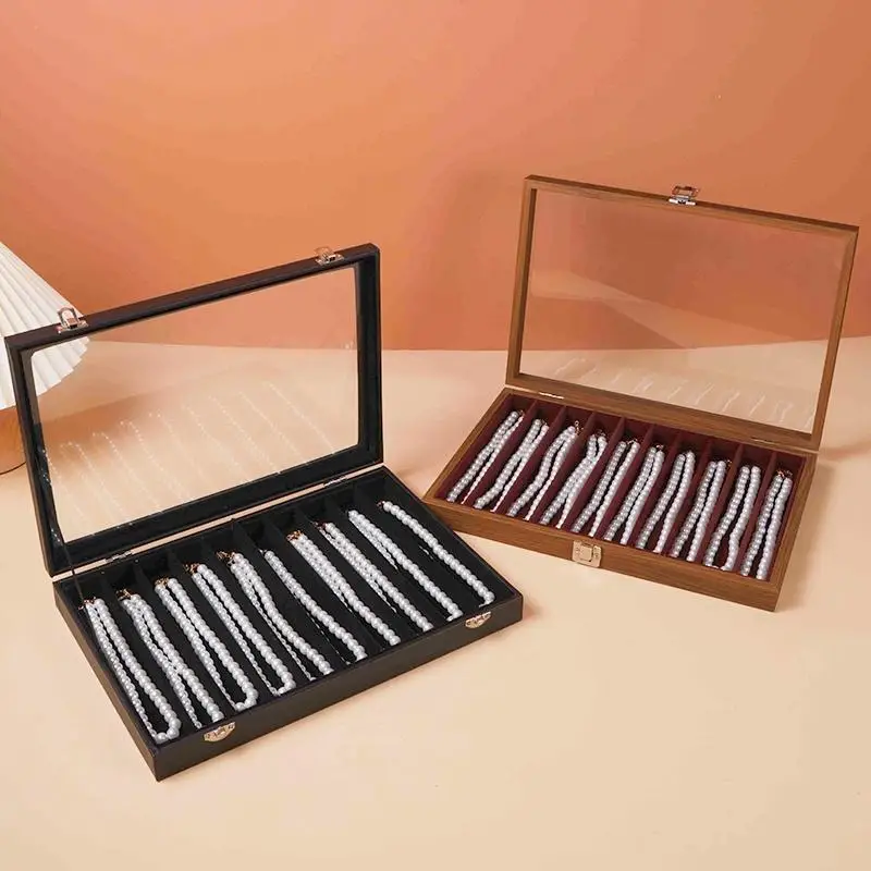 

Large Capaci Nelace Storage Box Dustproof Jewelry Display Case Bracelet Earring Organizer Box Nordic Sle Velvet Material