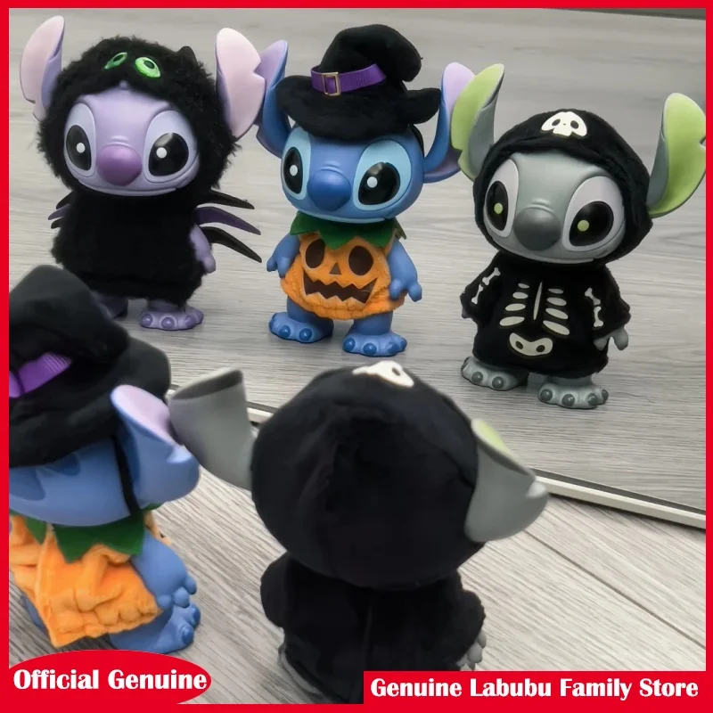 

Новый оригинальный Enesco Stitch Trick аниме фигурку игрушки тыква волшебник светящийся скелет стежка фигурки подарки на Хэллоуин