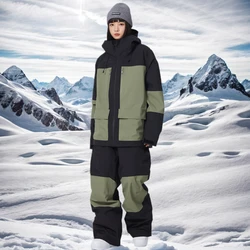 Traje de esquí impermeable para mujer, chándal de esquí 3L, conjunto de chaqueta y pantalones cálidos para exteriores, ropa de Snowboard para mujer, traje de pareja, invierno, nuevo