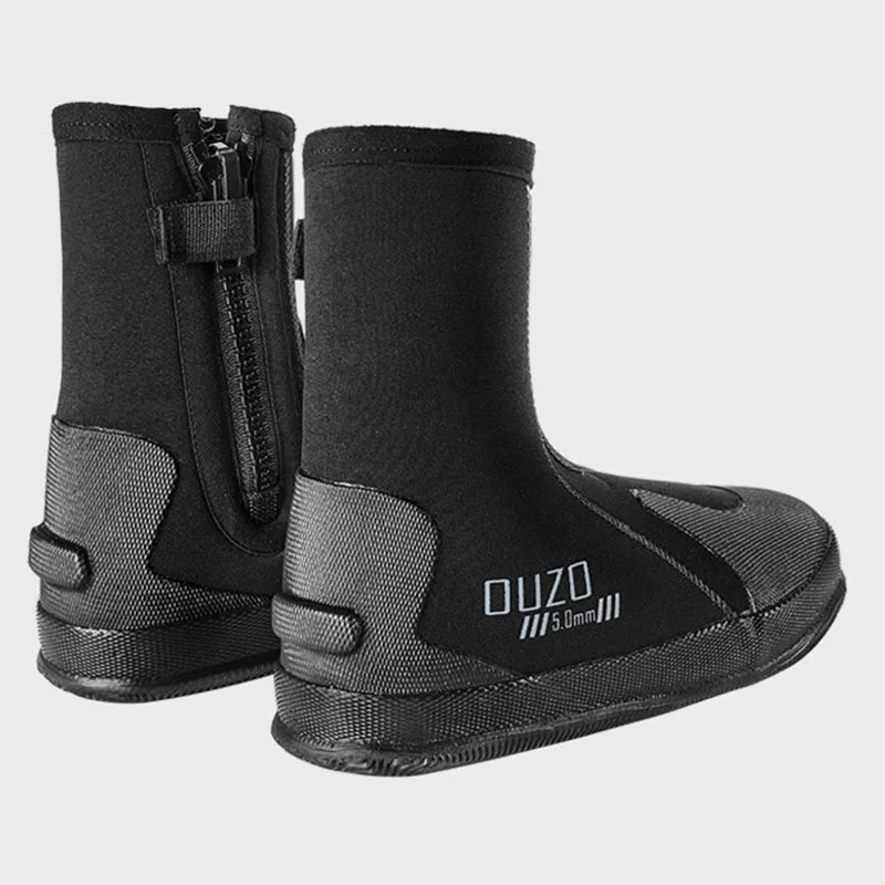 Oulylan 5mm Diving Boots Neoprene Scuba Diving Snorkeling Water Shoes High-top Waterproof Non-slip Fish Hunting Shoes Keep Warm