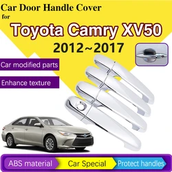 Car Chrome Door Handle Hood Cover For Toyota Camry XV50 2012~2017 Daihatsu Altis Auto Door-Handle-Covers Styling Set Accessories