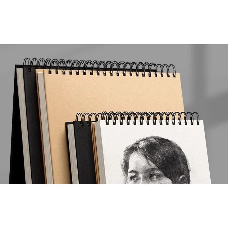A4 Black Card Sketchbook 180g Thick Paper 120 Pages Art Drawing Book Gift