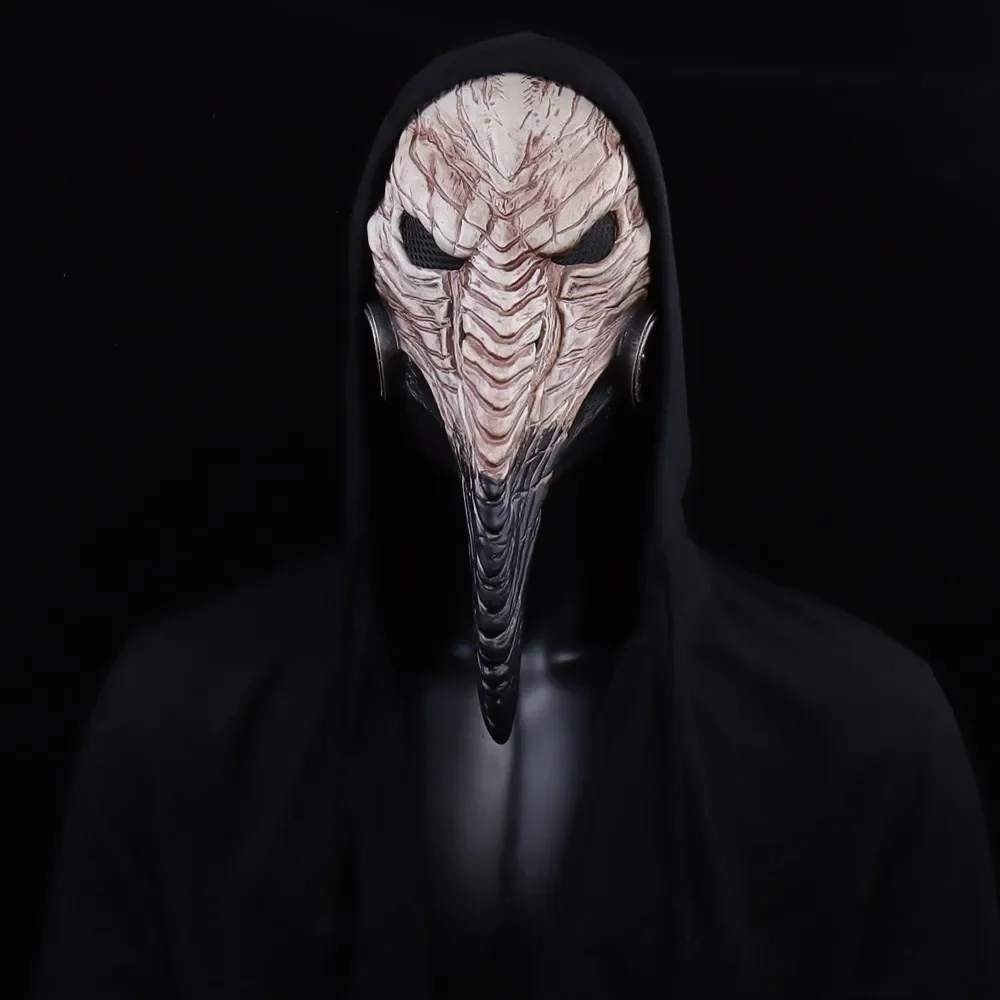 

2025 Хэллоуин Маска docteur de la peste в стиле стимпанк, косплей, длинный неж, бог д'осеau, casque en Latex, mascarade de carnaval