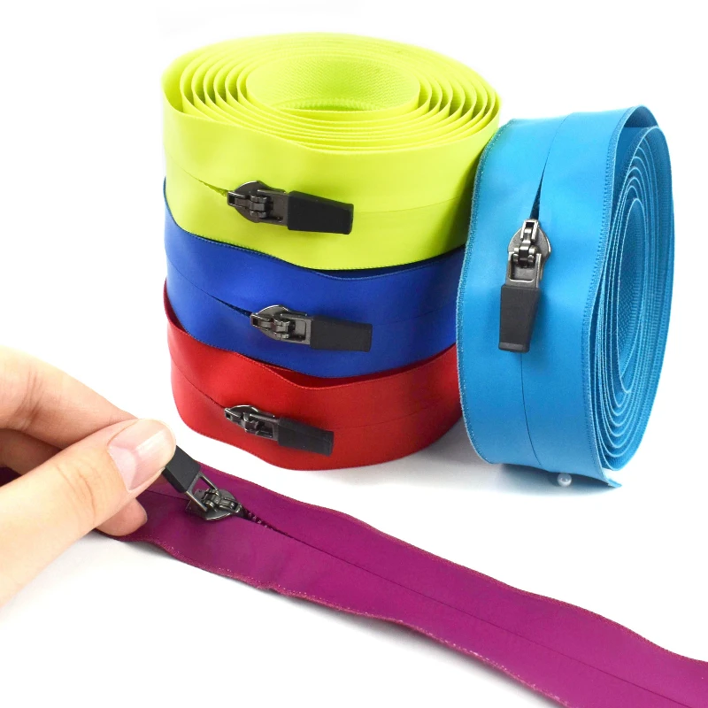 

2/5M 3#5# Colored Waterproof Zipper with Zips Sliders Nylon Long Zip for Tent Bags Clothes Sewing Decor Zippers DIY Accessories