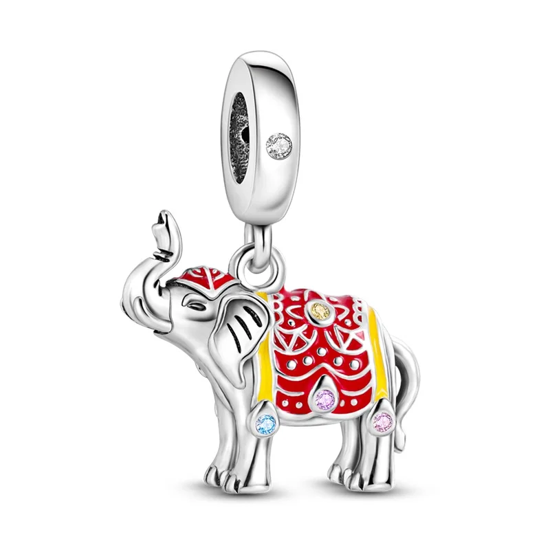 

New 925 Sterling Silver Elephant Dog Star Moon Charms Beads For Women Fit Original Bracelet DIY Birthday Party Jewelry Gifts
